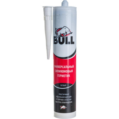 Bull универсальный силиконовый герметик белый 280 мл bw101