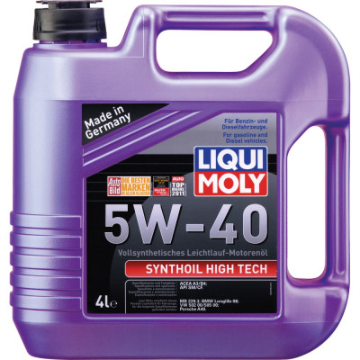 Синтетическое моторное масло LIQUI MOLY Synthoil High Tech 5W-40 SM/CF;A3/B4 1915