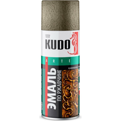 Kudo эмаль молотковая по ржавчине серебристо-серо-коричневая 520 мл 1/6 3005 57085