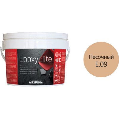 Эпоксидный состав для укладки и затирки мозаики LITOKOL EpoxyElite E.09 482310003