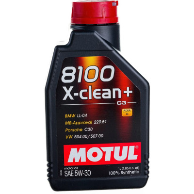 Синтетическое масло MOTUL 8100 X-clean+ SAE 5W30 106376