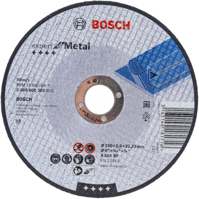 Bosch диск отрезной по металлу 150x22 мм 2.608.600.382