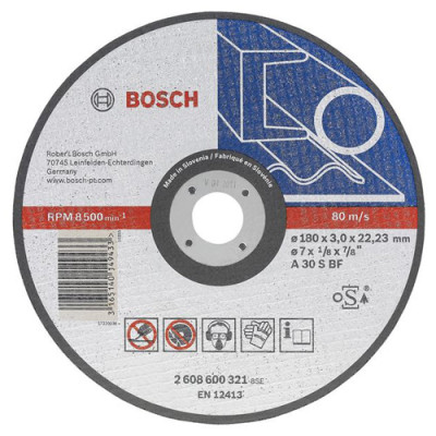 Bosch диск отрезной по металлу 180x22,2мм 2.608.600.321
