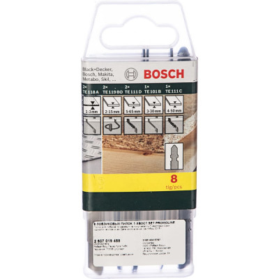 Bosch набор пилок для лобзика универсальный 8 шт. 2.607.019.458