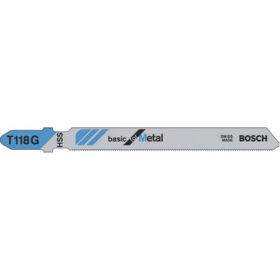 Пилки для лобзика по металлу Bosch T118G 2608631674