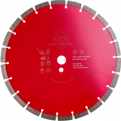 Сегментный алмазный диск по бетону KEOS ECO DBE02.350