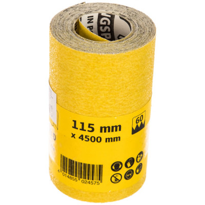 Klingspor шлиф-шкурка на бумажной основе для ручной обработки 115мм; 4,5 м р60 174095