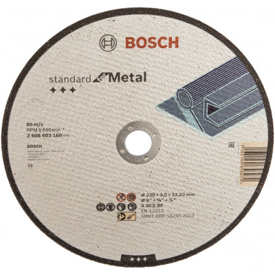Отрезной круг по металлу Bosch Standard 2608603168
