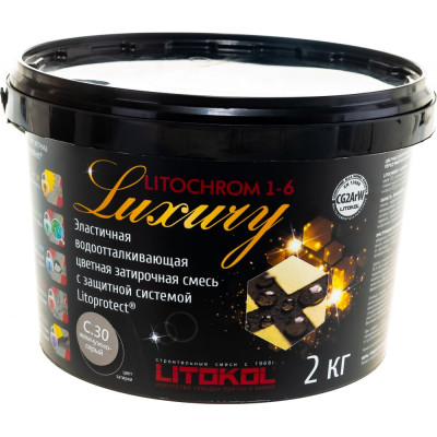 Litokol litochrom 1-6 luxury c.30 ж.-серая-затир.смесь 2kg bucket 354220003