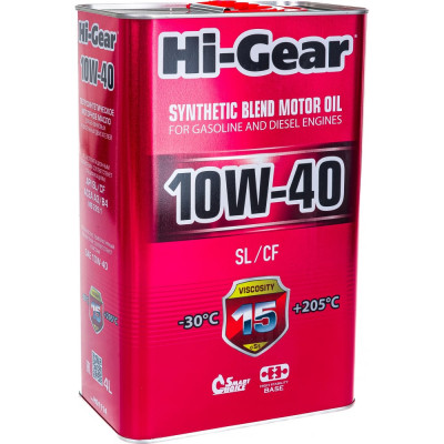 Полусинтетическое моторное масло Hi-Gear 10W-40 SL/CF HG1114