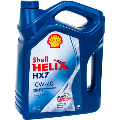 Полусинтетическое моторное масло SHELL Helix HX7 10w40 550051575