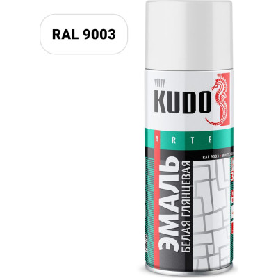 Kudo эмаль универсальная белая глянцевая ku-1001