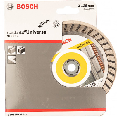 Отрезной алмазный диск для УШМ Bosch Standard for Universal Turbo 2608602394