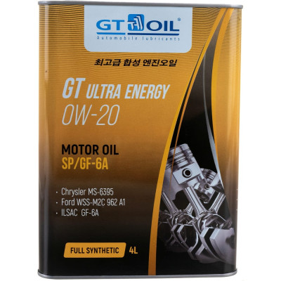 Масло GT OIL Ultra Energy, SAE 0W-20, API SP SN GF-6A 8809059408902