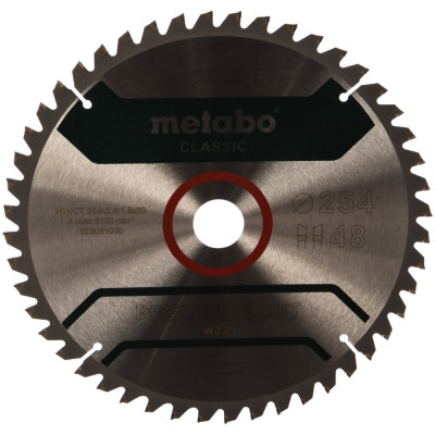 Metabo пильный диск 254x30,нм,48wz,5 отр 628061000