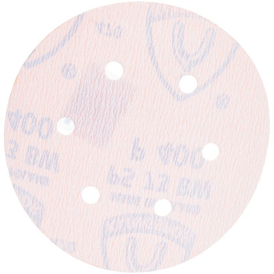 Klingspor шлиф-круг на липучке для обработки красок, лаков, шпаклевок с отверстиями ф150; р400; 6 отверстий 301228