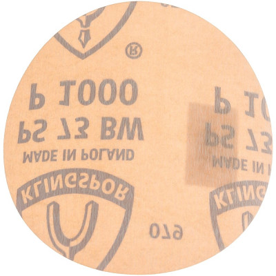 Klingspor шлиф-круг на липучке для обработки красок, лаков, шпаклевок без отверстий ф125; р1000 308978