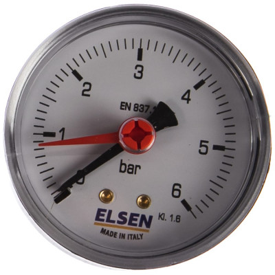 Elsen манометр 63 1/4 в осевой pn бар-0-6 emo63.06
