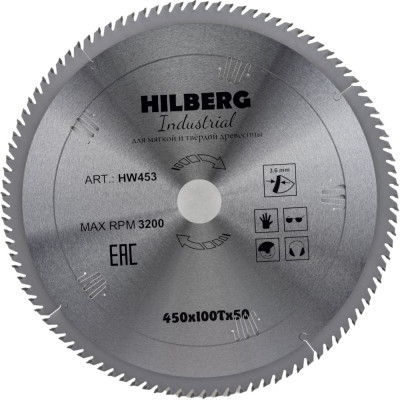 Пильный диск по дереву Hilberg Hilberg Industrial HW453