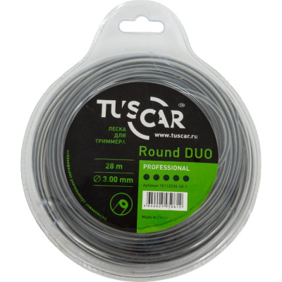 Леска для триммера TUSCAR Round DUO Professional 10112530-28-1
