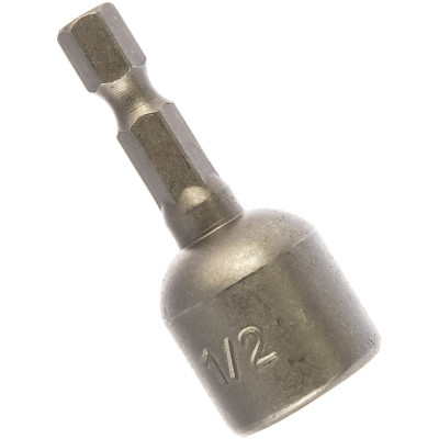 Эврика головка-вставка магнитная 13мм 1/2 6-гранная для шуруповерта l=45мм er-90508c
