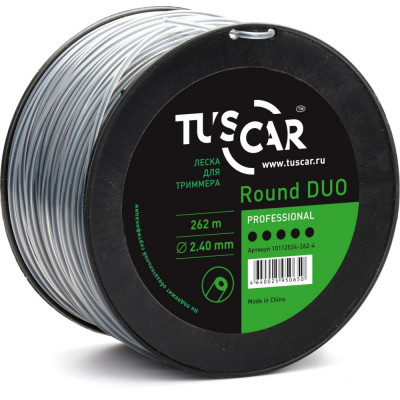 Леска для триммера TUSCAR Round DUO Professional 10112524-262-4