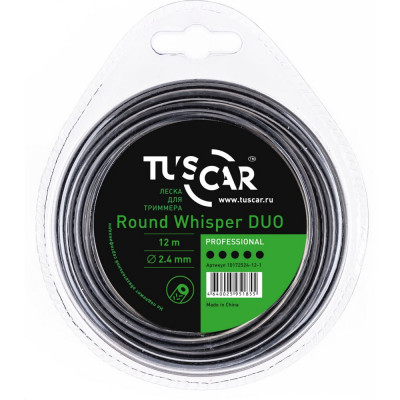 Леска для триммера TUSCAR Round Whisper DUO Professional 10172524-12-1