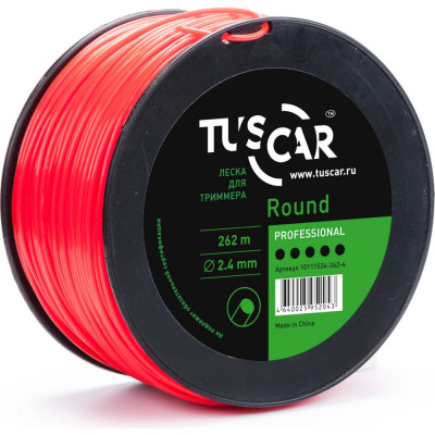 Леска для триммера TUSCAR Round Professional 10111524-262-4