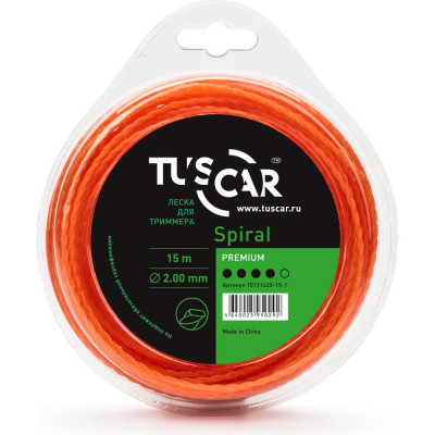 Леска для триммера TUSCAR Spiral Premium 10131420-15-1