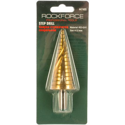 Ступенчатое спиральное сверло Rockforce RF-44740S(29881)