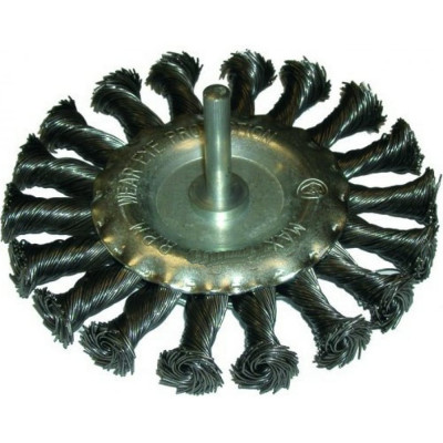 Ремоколор щетка-крацовка со шпилькой для дрели, круглая, крученная проволока 45-3-207