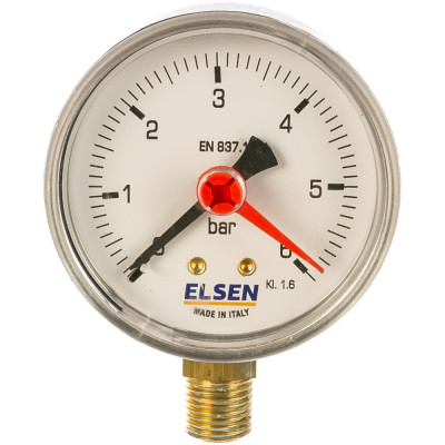 Elsen манометр 63 1/4 в радиальный pn бар-0-6 em63.06