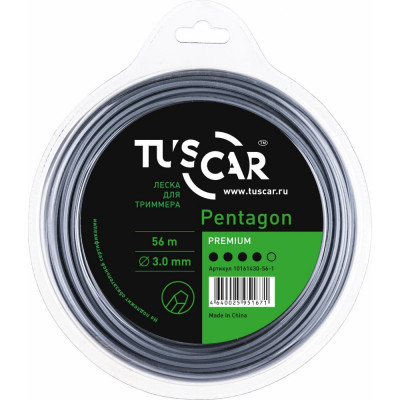 Леска для триммера TUSCAR Pentagon Premium 10161430-56-1