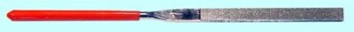Надфиль алмазный плоский l140х3 тупоносый с обрезиненной ручкой 