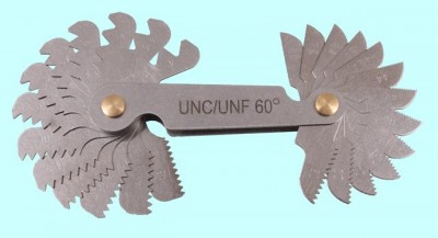 Набор резьбовых шаблонов для дюймовой резьбы unc/unf 60° из 26шт. (4-80) 