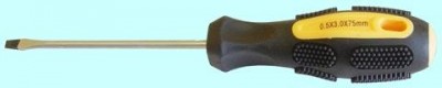 Отвертка шлицевая 150 х 0,5 х 3мм (р.ч. 75мм) с магнитным наконечником 