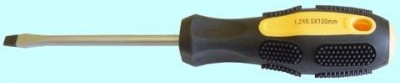 Отвертка шлицевая 210 х 1,2 х 6,5мм (р.ч. 100мм) с магнитным наконечником 
