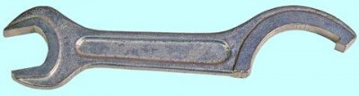 Ключ рожковый 22мм и для круглых шлицевых гаек 55-60 хром (шт)