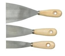 Набор шпателей с деревянной ручкой из 3-х штук (30;50;80мм) (06130) (набор)