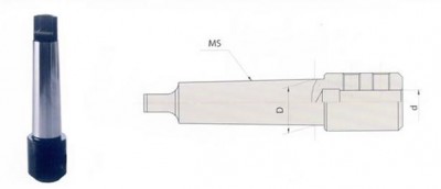 Патрон фрезерный с хвостовиком км4 с лапкой для крепления инструмента с ц/хв d10мм (ty05a-7) 
