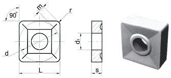 Пластина snum - 150412 т5к10(yt5) квадратная dвн=6мм (03114) со стружколомом 