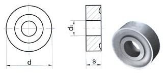Пластина rnum - 250700 вк8(yg8) круглая dвн=9мм (12114) со стружколомом 