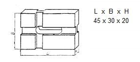 Подкладка прямоугольная 45х30х20 переходная под паз 8мм (дспм-2-09) (шт)