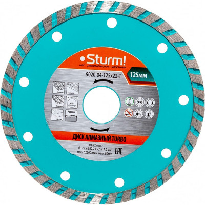 Алмазный диск Sturm 9020-04-125x22-T