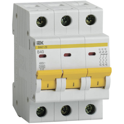 Модульный автоматический выключатель IEK MVA20-3-040-B