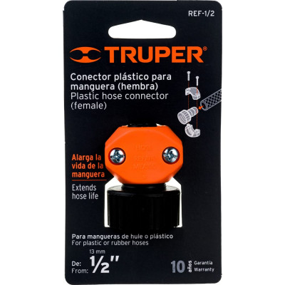 Пластиковый коннектор для шланга Truper REF-1/2 12712
