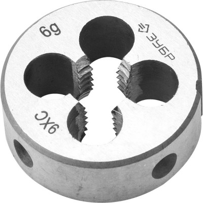 Круглая ручная плашка для нарезания метрической резьбы ЗУБР М5x0,8 4-28022-05-0.8