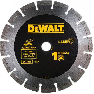 Алмазный диск для ушм, по бетону Dewalt DT 3743