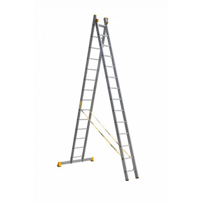 Алюминиевая двухсекционная лестница Алюмет Серия Р2 9214