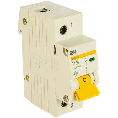 Модульный автоматический выключатель IEK ВА 47-100 1п, C 100А, 10 кА MVA40-1-100-C